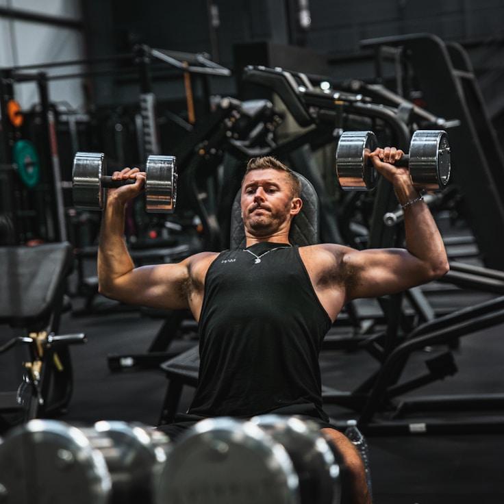 Professional gym interior with weight equipment